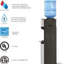 Brio Limited Edition Top Loading Water Cooler Dispenser - Hot & Cold Water, Child Safety Lock, Holds 3 or 5 Gallon Bottles - UL/Energy Star Approved