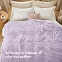 Bedsure GentleSoft Lavender Fog Fleece Blanket for Couch - Super Soft Cozy King Blankets for Women, Cute Small Blanket for Girls, 108x90 Inches