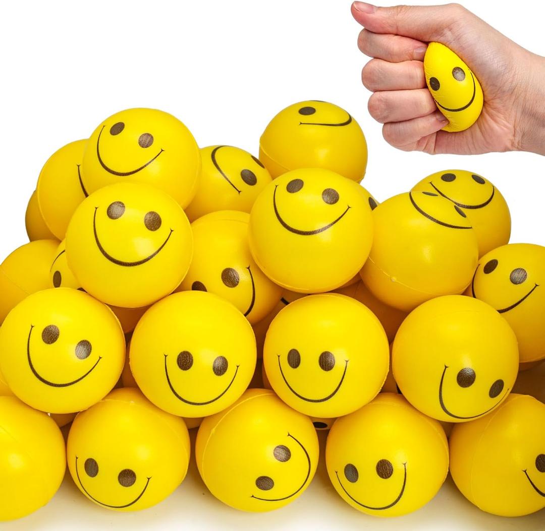 LovesTown 40PCS Stress Balls Bulk, 2 Inch Sensory Toys for Kids Squishies Fidget Toys Stress Relief Gifts for Coworker Classroom Prize Party Supplies Goodie Bag Stuffer