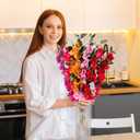 RECUTMS Hanging Plants Flowers for Outdoor Silk Bougainvillea (Mixed Color, Bougainvillea 12 Bundles)