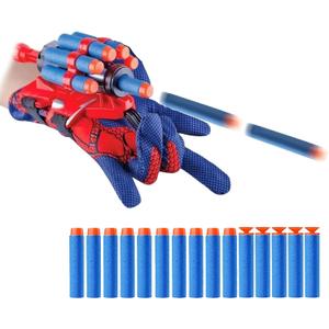 Keivon Spider Gloves Man Web Shooter for Kids, Launcher Spider Kids Plastic Cosplay Glove Hero Movie Launcher Wrist Toy Set Funny Decorate Children Funny Educational Toys (Blue)