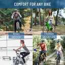 Everlasting Comfort Bike Seat Cushion (10"x8") - Universal Fit for Mountain, Stationary, Cruiser Bikes - Easy Assembly - Comfortable Memory Foam Bike Saddle - Bike Seats for Men - Bike Seats for Women