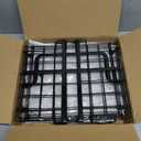 Set of 2 Stackable Wire Baskets For Pantry Storage and Organization -39.5x34x11CM. Black