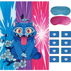 Demon Birthday Party Deroration,Korean Idol Pin the Letter on the Tiger Game,Movies Party Favor Supplies Favor Supplies