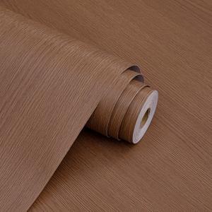 Haimin Wallpaper (24in X 393in) Wood Contact Paper Peel and Stick Self-Adhesive and Removable Wallpaper for Cabinet Wall Furniture Countertop Kitchen Room Wood Grain Wall Paper (Brown (03))