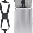 Travelkin Luggage Straps for Suitcases, Luggage Bungee Straps for Attaching Bags, Travel Essentials for Suitcases Add a Bag (Black)