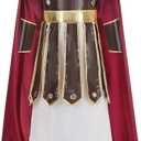 Roman Warrior Costume for Boys, Kids Gladiator Medieval Soldier Cosplay Knight Viking Outfits Halloween Dress Up, Size 12-14Y
