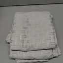 ChrisDowa Semi Sheer Linen Light Grey Curtains 72 Inches Long 2 Panels for Living Room Dining Room Vintage Plaid Jacquard Light Filtering Voile Grommet Window Treatments Drapes Privacy Assured,52X72