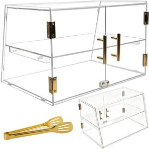 2-Tier Pastry Display Case with Removable Tray
