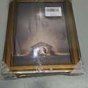 2 x Wemandh Gold Framed Vintage Nativity Wall Art - Star of Bethlehem Holy Night Jesus Birth Oil Painting Print, Rustic Wall Decor, Traditional Religious Christian Picture for Shelf, Mantle & Christmas Decor (Framed, 9.5" x 12")