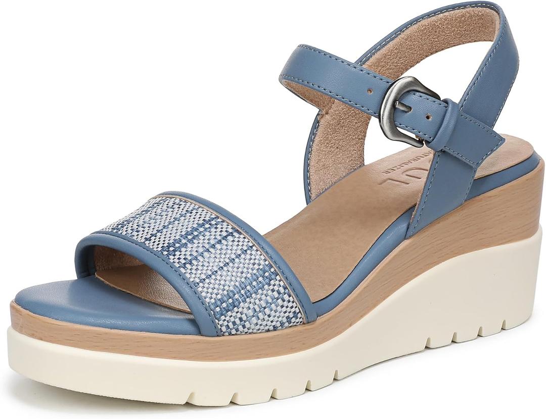 Naturalizer Graciela Wedge Sandals (Blue), Size 7