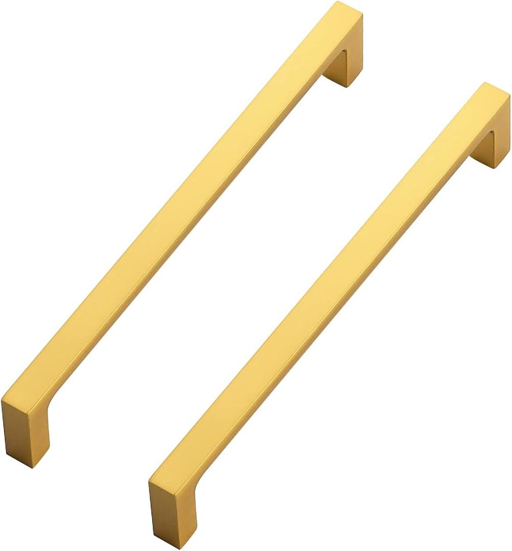 Ravinte 30 Pack Solid 6-1/4 Inch Kitchen Square Cabinet Handles Brushed Brass Drawer Pulls Kitchen Cabinet Hardware Handles