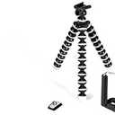 GPX 7 Inch Micro Smartphone Tripod, Includes Smartphone Adapter and Mounting Adapter, Max Height 6.1 Inches (TPD78B), Black