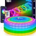 Maylit 360 Degree Luminous Reticulate Weave Rope Lights, 10ft Addressable ICRGB LED Strip Lights, Music Sync, DIY Design, USB Powered Flexible LED Lights for Gaming Room Living Bedroom Wall Decor