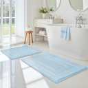 GRANNY SAYS Bathroom Rugs Sets 2 Piece,Soft Bath Mats for Bathroom, Bath Rugs Non Slip Washable, Absorbent Bath Rug for Tub,Shower and Toilet, Bath Mat Set (Ivory, 20" x 32" + 16" x 24")