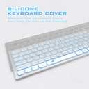 POWZAN Aluminum Quiet Wired Keyboard Backlit- Slim Chiclet Key Compatible with Apple iMac, MacBook, Mac and PC, USB Keyboard Numeric Keypad RGB Lighted Key - Silver White