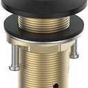 All Brass Black and White Air Switch Button for Sink Top Counter Top Garbage Disposal Part(Matte Black, Round)
