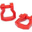 Rough Country Red Forged Steel D-Ring Shackle Set | Pair - RS119