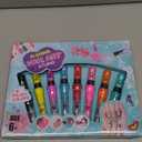 8-Count Nail Art Pen Set for Kids, Non-Toxic Nail Polish & Glitter with Doodle Tip, Nail Art Kit for Girls 7-12, Birthday for 8-12, Toys for 10 Year Olds, Includes Stickers, Gems (Blue)