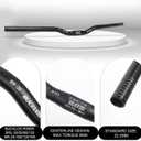 BUCKLOS Mountain Bike Handlebars 25.4mm - 20/100mm Rise MTB Aluminum Alloy Handlebar - 620/720mm Extra Long Bicycle Riser HandleBars for E-Bike Folding Bike Downhill Racing.
