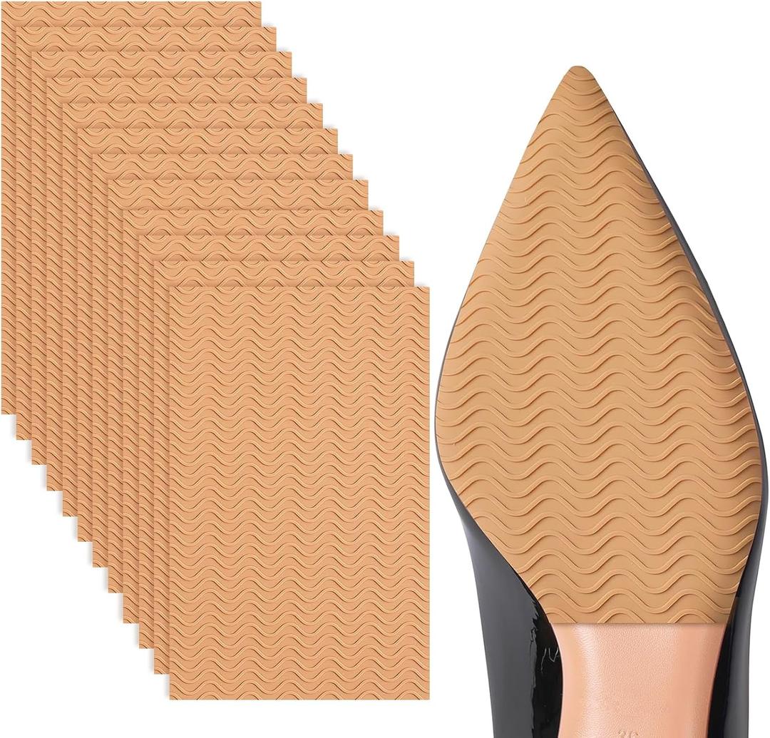 12 Pcs Shoe Grips Self Adhesive Non Slip Sole Guards | 5.91 x 3.94 Inch Bottom Pads for Shoes Boots Heels Sneaker Soles Walking Grip and Footwear Repair