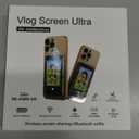 Yatao Back Camera Selfie Monitor for iPhone & Android | Vlog Selfie Monitor Screen with Large Battery, Bluetooth Control, No Delay Audio Play, for YouTube/TikTok Content Creators Vlogging, Live Stream