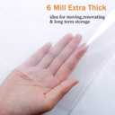 STARTWO Furniture Cover Plastic Couch Cover Heavy Duty Water Resistant Thick Clear | Sofa Slipover for Moving and Long Term Storage 42”(Width) x 68”(Depth) x 42"(Height)