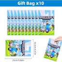 For Pixel Style Birthday Party Supplies, 90pcs Party Favors for , Includes 50 Stickers, 10 Gift Bags, 10 Wristbands, 10 Keychains, 10 Badges