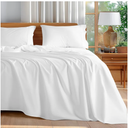 Shilucheng 100% Cotton Queen Size Sheets Set - 600 Thread Count，Luxury Egyptian Cotton Bed Sheets，5-Star Hotel Quality Sheets, Breathable & Cooling, 16 Inch Deep Pocket - 4 Piece (White, Queen)
