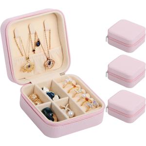 3-PackSmall Travel Jewelry Case Organizer,Mini Travel Essentials for Women,Bridesmaid Gifts Birthday Gifts for Women,Small Jewelry Box for Girls 8-12
