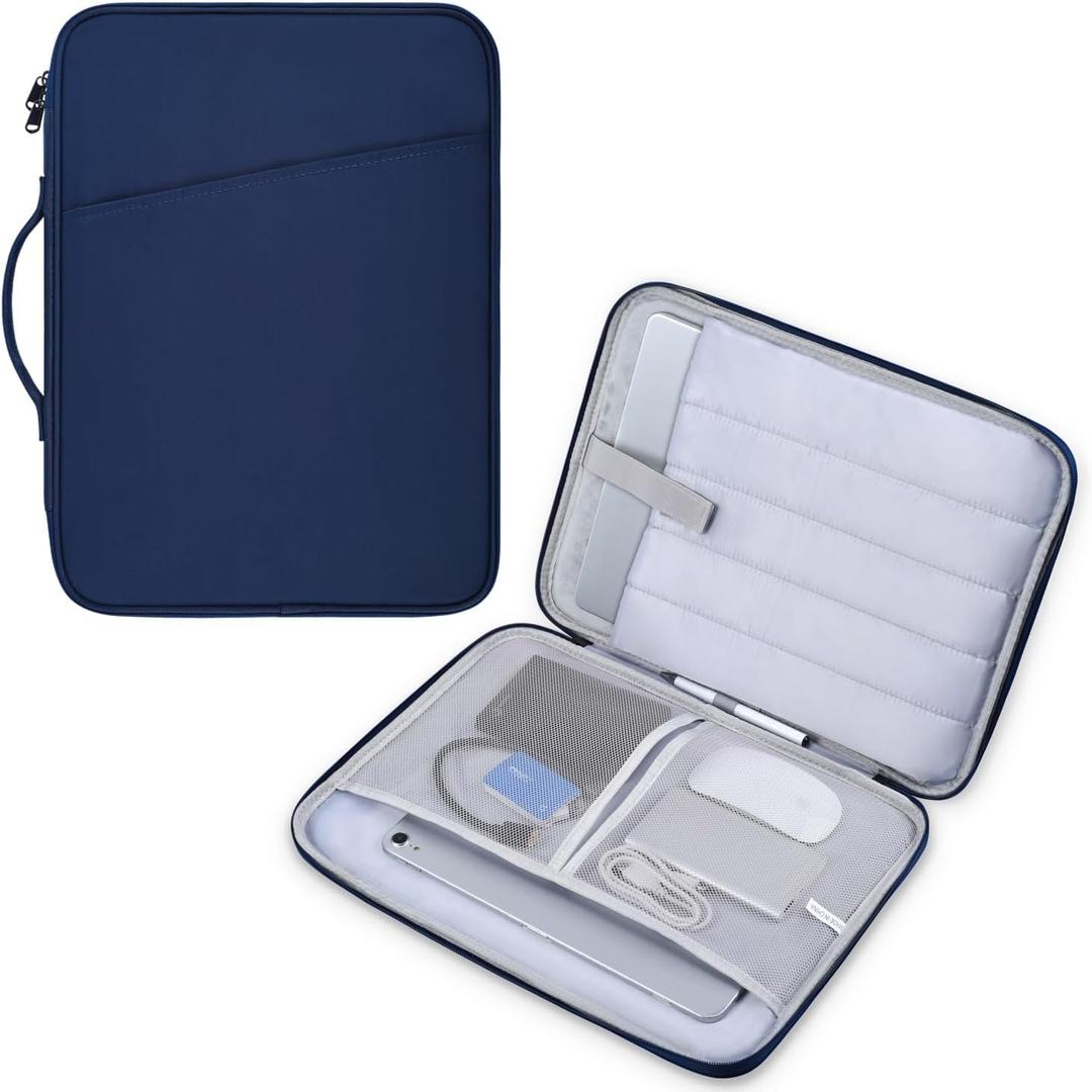 Protective Laptop Sleeve Bag for MacBook Pro 14 inch with M5 M4 M3 M2 M1 Chips Pro Max A3434 A3112 A3401 A3185 A2992 A2918 A2779 A2442 2024-2021, Apple MacBook Carrying Case with Accessory Pocket-Blue