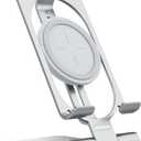 Nillkin Fast Wireless Charger - Metal Foldable and Adjustable Wireless Charging Stand for iPhone 16 15 14 13 12, Samsung Galaxy S25 S24 S23 S22 S21 Ultra/Plus and Android Phones, Mystic Silver