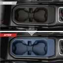 Jeep Wrangler JL Custom Silicone Liners - Full Coverage of Door Handles and Cup Holders for 2018-2026 Wrangler JL 4 Door(Not for JL Unlimited Rubicon), Interior Accessories (Blue,7-Piece Set)