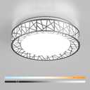 Lightania 12 Inch Flush Mount Ceiling Light, Modern Brushed Nickel LED Ceiling Light Fixture, 20W 1400LM 2700-6500K Adjustable, Dimmable Ceiling Lights for Bedroom, Kitchen, Hallway, Bathroom, ETL