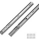 goldenwarm 2 Pair Metal Silver Drawer Slides 22 Inch, Side Mount Ball Bearing Full Extension Glides for Dresser, Tool Box, Trash Can, and Kitchen Cabinets, Heavy Duty 100 LB Capacity