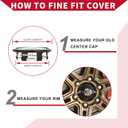 Universal Car Wheel Center Hub Cap/Rim Cover Hub Caps/for Most Cars/Snap-in Plastic 76mm 2.99" OD / 4 Pcs Black