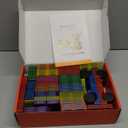 Gemmicc 100 PCS Magnetic Tiles with 2 Cars, STEM Approved Educational Magnet BuildingToys, Magnet Puzzles Stacking Blocks for Boys Girls