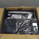 HOOBRO End Table with Charging Station, Narrow Side Table with 2 Fabric Drawers, Skinny Nightstand with Storage, Slim Bedside Table for Bedroom, Living Room, Small Spaces, Black BB487UBZ01