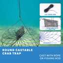 Castable Crab Traps with 110' Orange Crab Rope and Stainless Steel Bait Pin