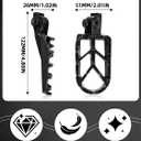 Foot Pegs for Yozma IN10 and Pro,Aluminum Motorcycle Footpegs Pedals Rests for Electric Dirt Bike Ebike Yozma IN 10 and Pro-Black