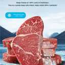 Reusable Aluminum Foil Bags, Freezer Safe & Leak Proof Stand Up Storage Bags with Zipper for Meat Seafood Vegetables, Heavy Duty BPA Free Food Storage Containers (Small)