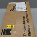 SEIRIONE Corner Shower Caddy Tension Pole, Quick Setup, RustFree Bathroom Shower Organizer Corner for Bathtub Shampoo Storage, 4Tier Adjustable Shelf, Drill Free, Fits 34 to 116 Inch Height, Silver