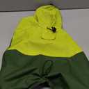 BRKURLEG Dog Raincoat for Small Medium and Large Dogs Waterproof Dog Rain Jacket Adjustable Hooded Dogs Raincoat Pet Rain Coat Poncho with Leash Hole, Reflective Strip, Green, M (M(Back Length14.1"))