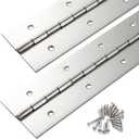2 Pack Marine Grade Heavy Duty Piano Hinge 36 Inch x 2 Inch Width, True 0.060'' Thick Stainless Steel Piano Hinge for Heavy Duty Cabinet, Door, Toolbox, Metal Plate, Furniture, Industrial Project