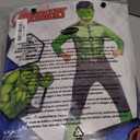 MARVEL Hulk Official Youth Halloween Costume - Premium Quality Fabric Jumpsuit with Printed Design and Plastic Mask. size small