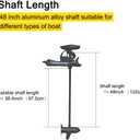 Black Haswing Cayman 12V 55lbs 48 inch Bow Mount Electric Trolling Motor Lightweight, Variable Speed, with Foot Control/Quick Release Bracket for Bass Fishing Boats Freshwater/Saltwater