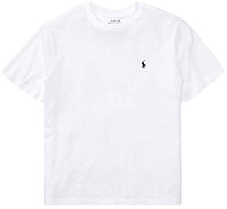 Polo Ralph Lauren Polo Boys Crew Neck Pony Logo T-Shirt (M, White)