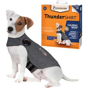 ThunderShirt for Dogs Calming Anxiety Vest, Heather Gray Skin-Friendly Dog Anxiety Shirt, Helps Reduce Stress from Thunder, Fireworks & Travel L