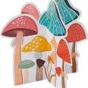 Fun Express 10" x 10" Mushroom Party White Cardstock 3D Centerpieces - 3 Piece