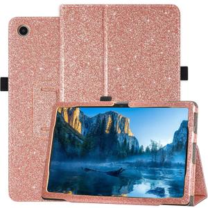 Case for Onn. 10.4" Tablet Pro (2023 Model:100110603) - Folio PU Leather Stand Cover with Pencil Holder, Glitter Rose Gold